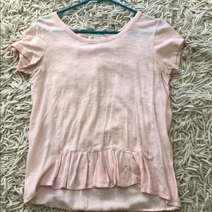 Anthropologie simple baby pink tee